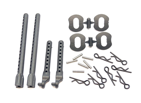 Juego De 20 Lavadoras Y Clips De Postes Transparentes Para Carrocerías De Radiocontrol Escala 1/10 - Compatibles Con Traxxas Slash