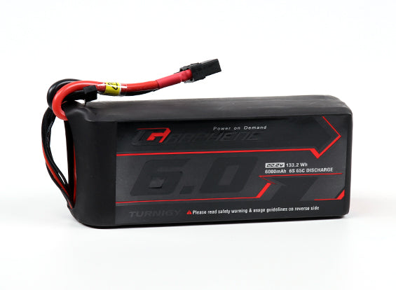 Paquete LiPoly Turnigy Graphene 6000mAh 6S 65C c/XT90 Hobbypartes ...